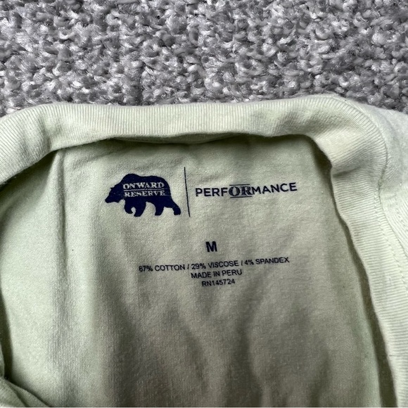 Onward Reserve Shirt Mens Medium Green Long Sleeve Performance Tee Logo - Picture 4 of 8